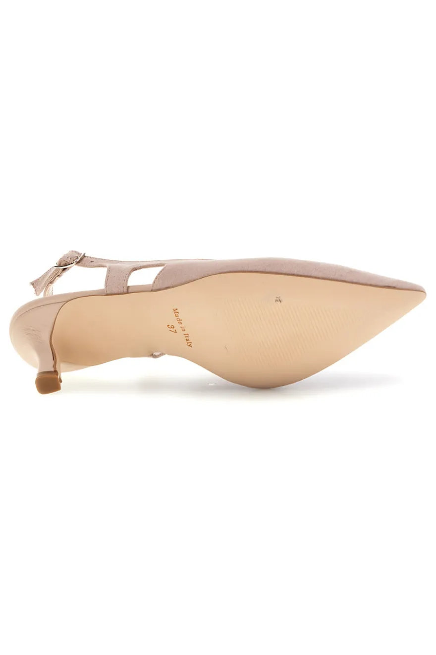 Beige Pumps mit Riemen Pittarello glam 3992