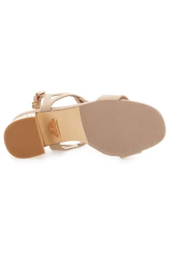 Beige Sandalen mit 6,5 cm Absatz für Damen Laura Biagiotti 8518M