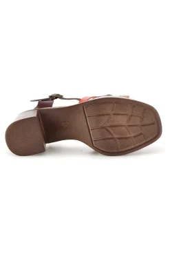 Beige Sandalen mit Absatz und Plateau Prima riga AD897701