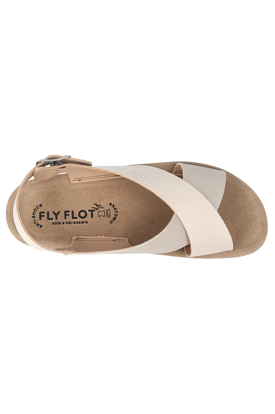 Beige Sandalen mit verstellbarem Riemen Fly Flot 90420G613C