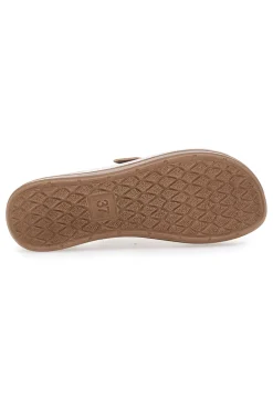Beige Slipper mit Muster und Doppelschnalle INBLU 19 TF für Damen | Pittarello