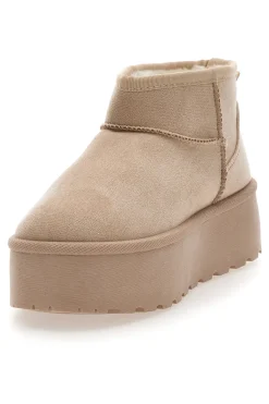 Beige Slipper-Stiefeletten mit Plateau und warmem Futter PITTARELLO LOVE PK1497D