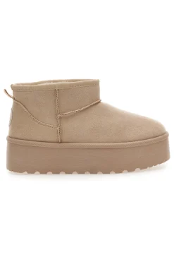 Beige Slipper-Stiefeletten mit Plateau und warmem Futter PITTARELLO LOVE PK1497D