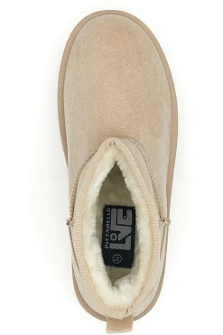 Beige Slipper-Stiefeletten mit Plateau und warmem Futter PITTARELLO LOVE PK1497D