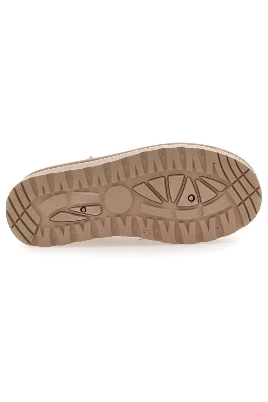 Beige Slipper-Stiefeletten mit Plateau und warmem Futter PITTARELLO LOVE PK1497D