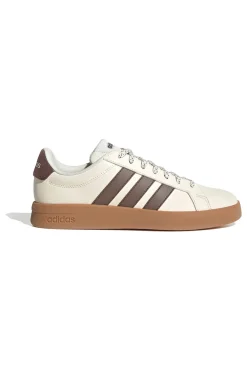 Beige Sneaker mit braunen Streifen Adidas GRAND COURT BASE 3.0