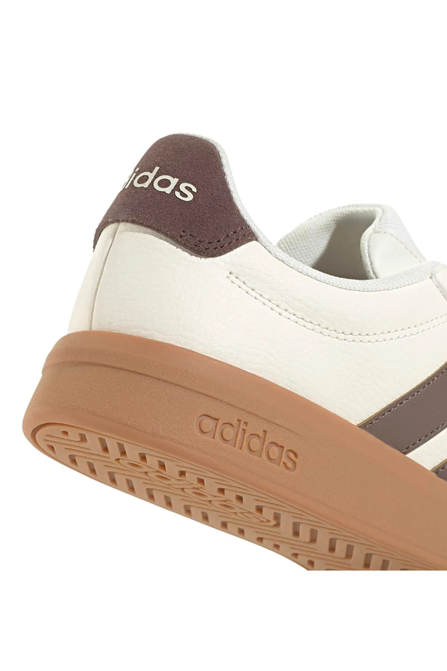 Beige Sneaker mit braunen Streifen Adidas GRAND COURT BASE 3.0