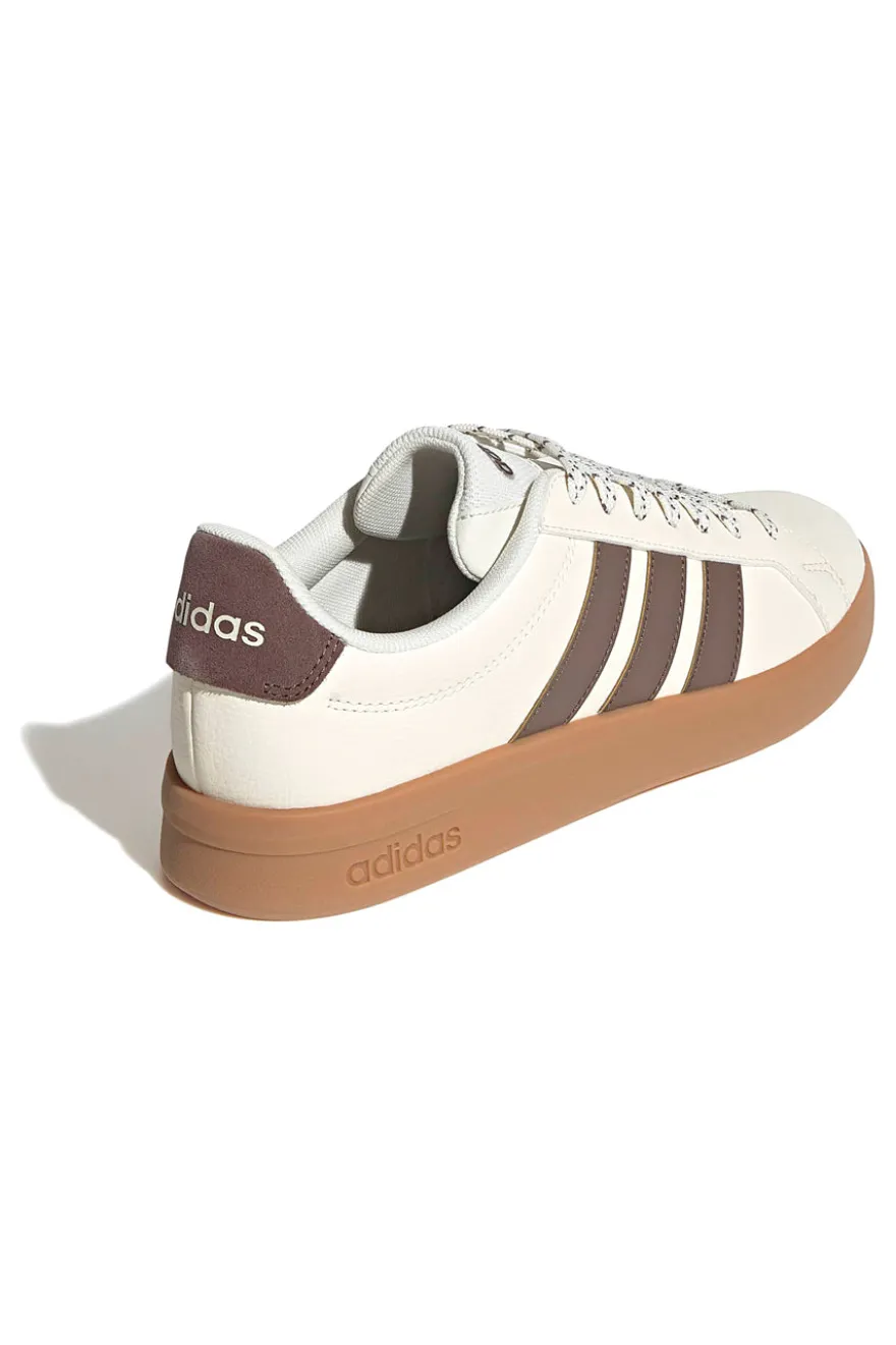 Beige Sneaker mit braunen Streifen Adidas GRAND COURT BASE 3.0