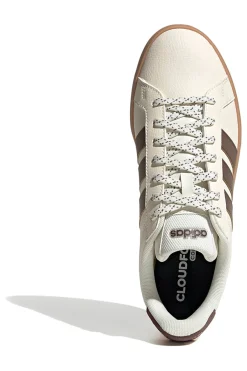 Beige Sneaker mit braunen Streifen Adidas GRAND COURT BASE 3.0