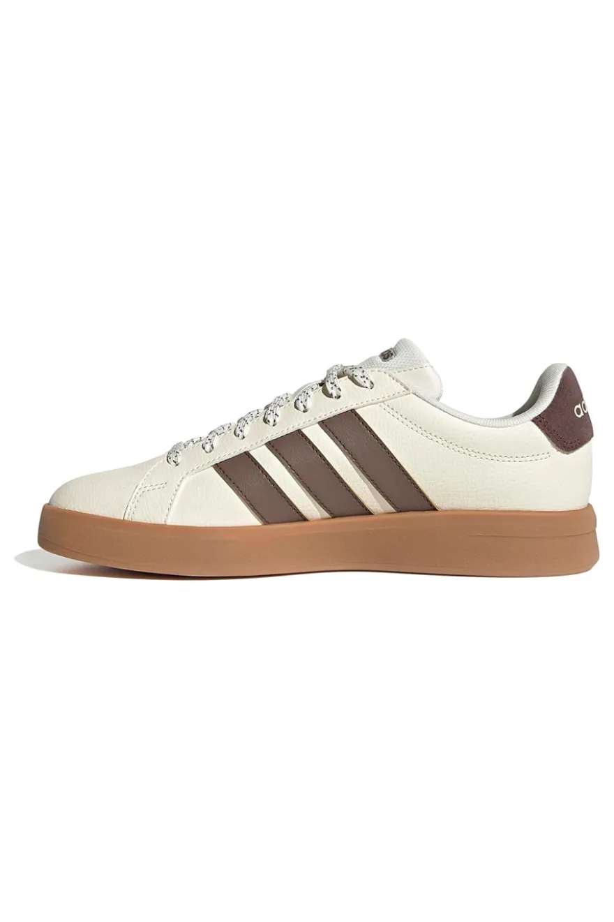 Beige Sneaker mit braunen Streifen Adidas GRAND COURT BASE 3.0