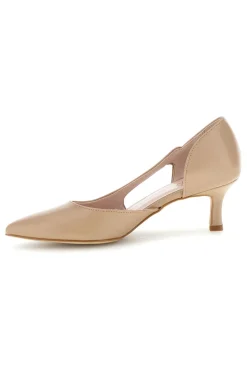 Beige spitze Pumps mit seitlichem Ausschnitt Pittarello glam 3970