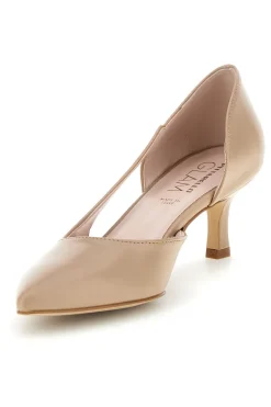 Beige spitze Pumps mit seitlichem Ausschnitt Pittarello glam 3970