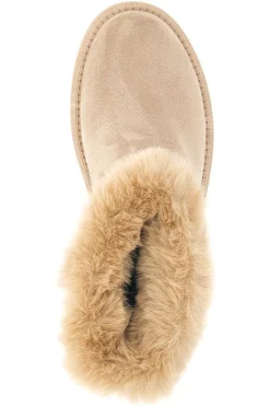 Beige Stiefeletten mit Pelzbesatz und Innenfutter Carrera CAW759096363