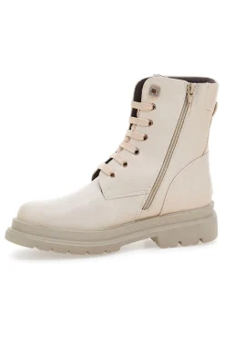 Beige Stiefeletten mit seitlichem Reißverschluss und Strasssteinen Laura Biagiotti L97129600