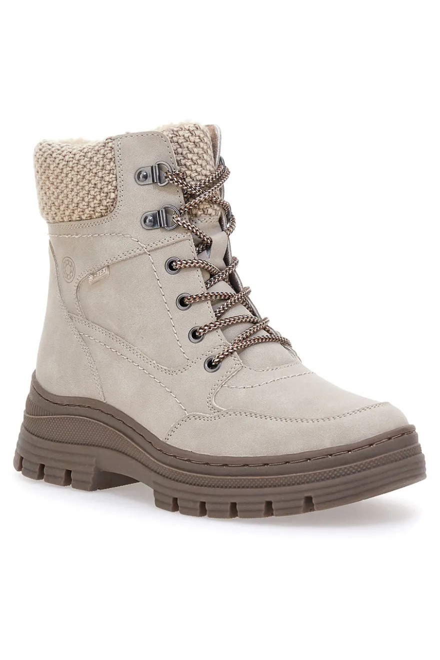 Beige Stiefeletten mit warmer Innenseite und gearbeitetem Kragen Relife 22808B13R