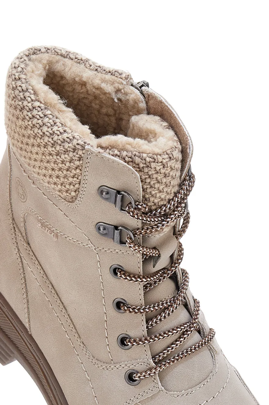 Beige Stiefeletten mit warmer Innenseite und gearbeitetem Kragen Relife 22808B13R