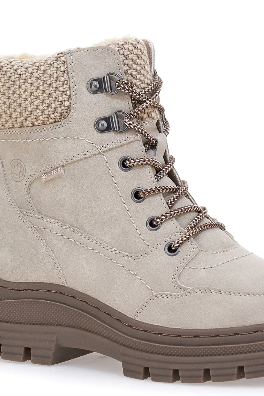 Beige Stiefeletten mit warmer Innenseite und gearbeitetem Kragen Relife 22808B13R