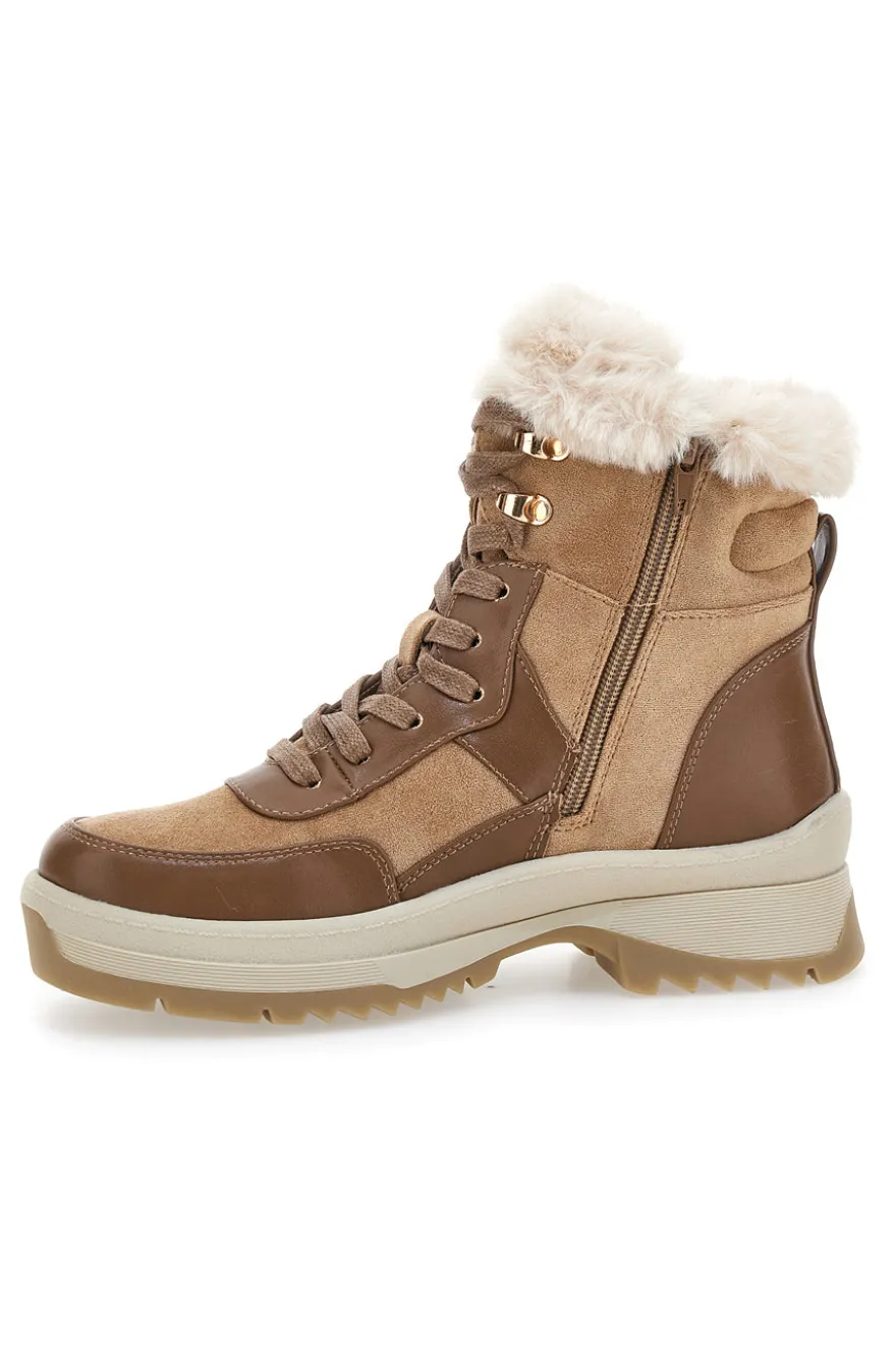 Beige Stiefeletten mit warmer Innenausstattung Altemberg 15222K17