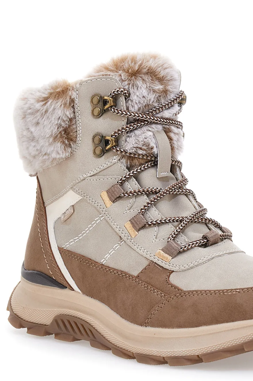 Beige Stiefeletten mit warmem Innenfutter und rutschfester Sohle Relife 24802B08R