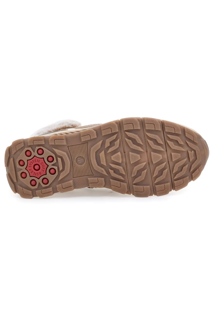 Beige Stiefeletten mit warmem Innenfutter und rutschfester Sohle Relife 24802B08R