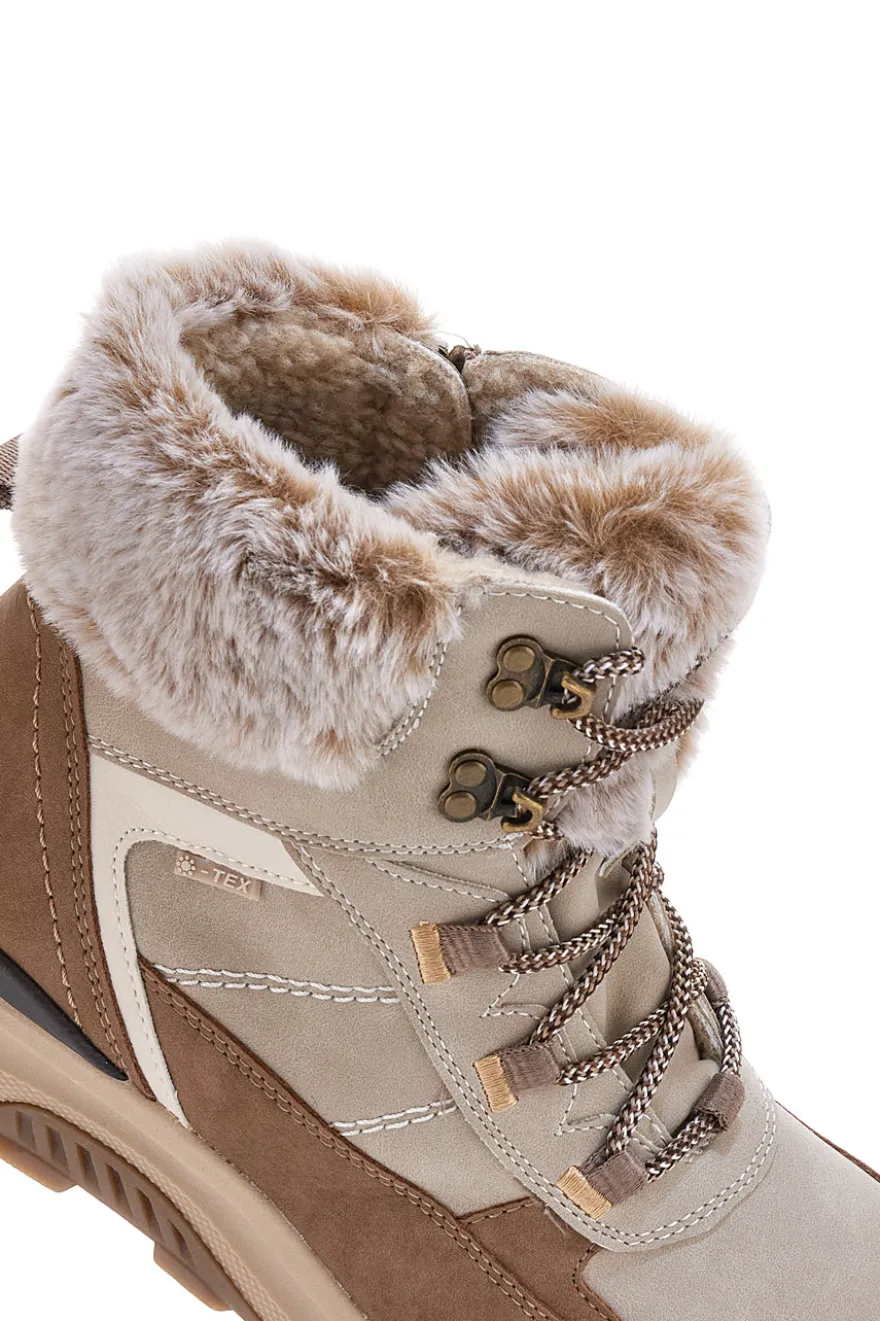 Beige Stiefeletten mit warmem Innenfutter und rutschfester Sohle Relife 24802B08R