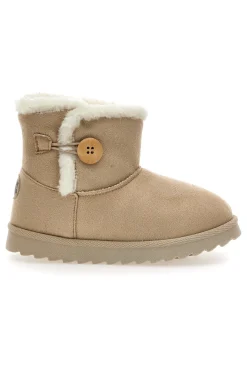 Beige Stiefeletten mit Zierknopf Pittarello Love PK1714A