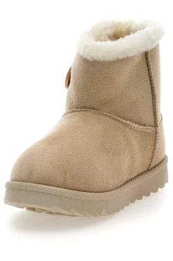 Beige Stiefeletten mit Zierknopf Pittarello Love PK1714A