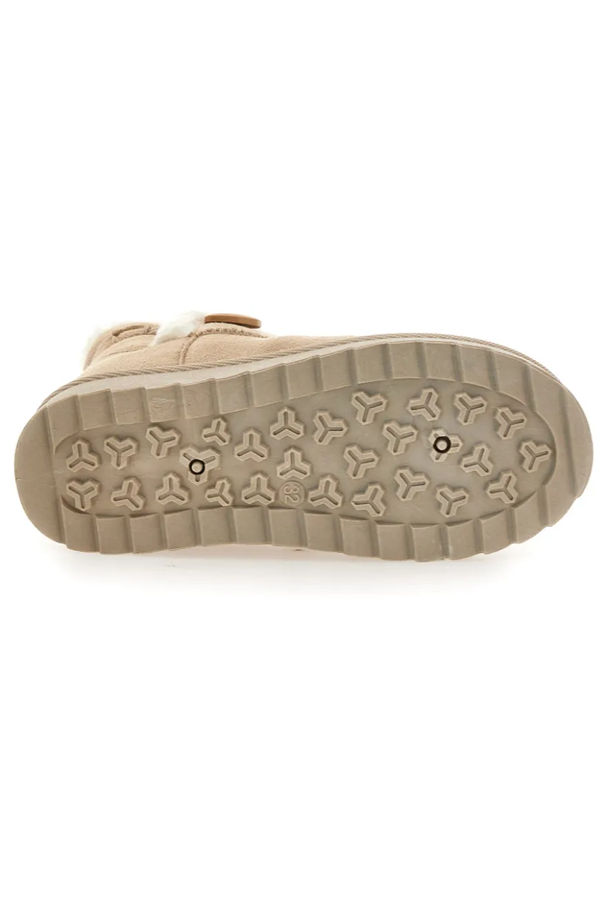 Beige Stiefeletten mit Zierknopf Pittarello Love PK1714A