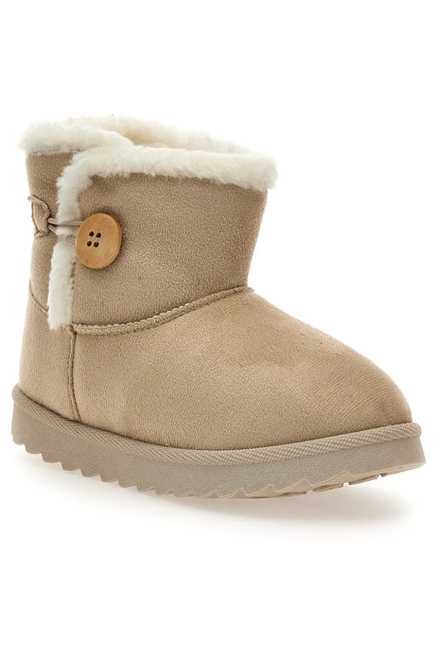 Beige Stiefeletten mit Zierknopf Pittarello Love PK1714A