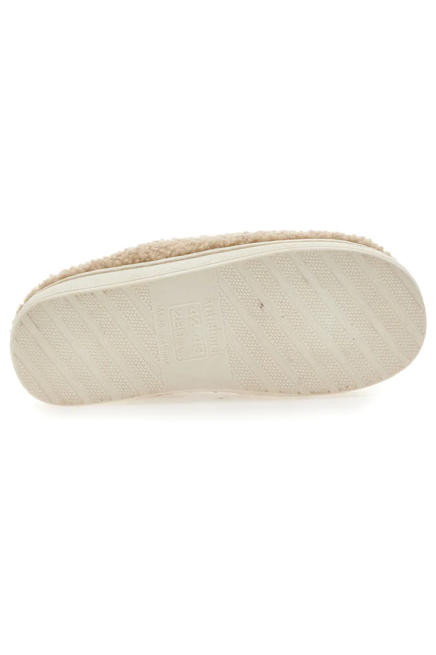 Beige Teddy-Hausschuhe Coveri World 233092