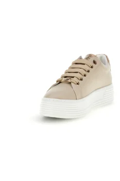 Beige Turnschuhe mit seitlichem Reißverschluss Plattform Burani 52031C769
