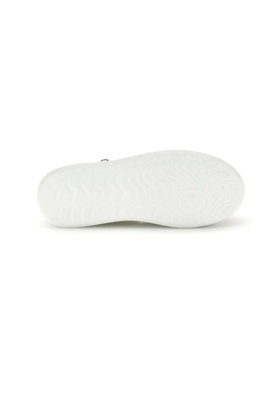 Beige Turnschuhe mit seitlichem Reißverschluss Plattform Burani 52031C769