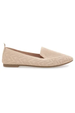 Beigefarbene Ballerinas aus Stoff mit weicher Innensohle The First PRE1