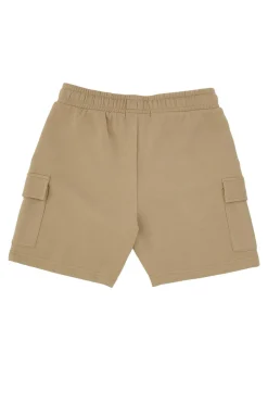Beigefarbene Cargo-Shorts mit gesticktem Pitt Kids-Logo PT-B-SP-05006