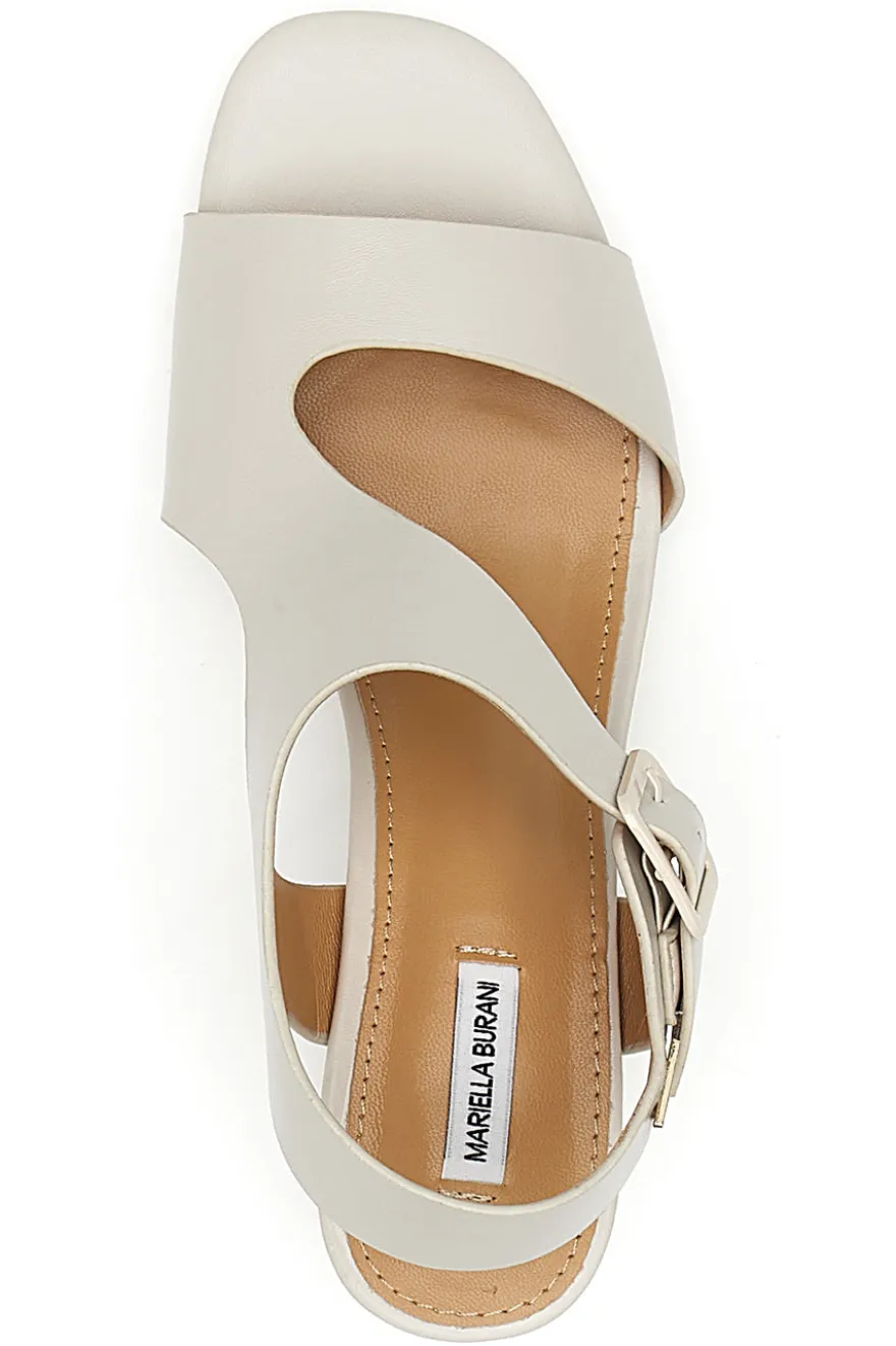 Beigefarbene Knöchelriemensandalen Mariella Burani 51280