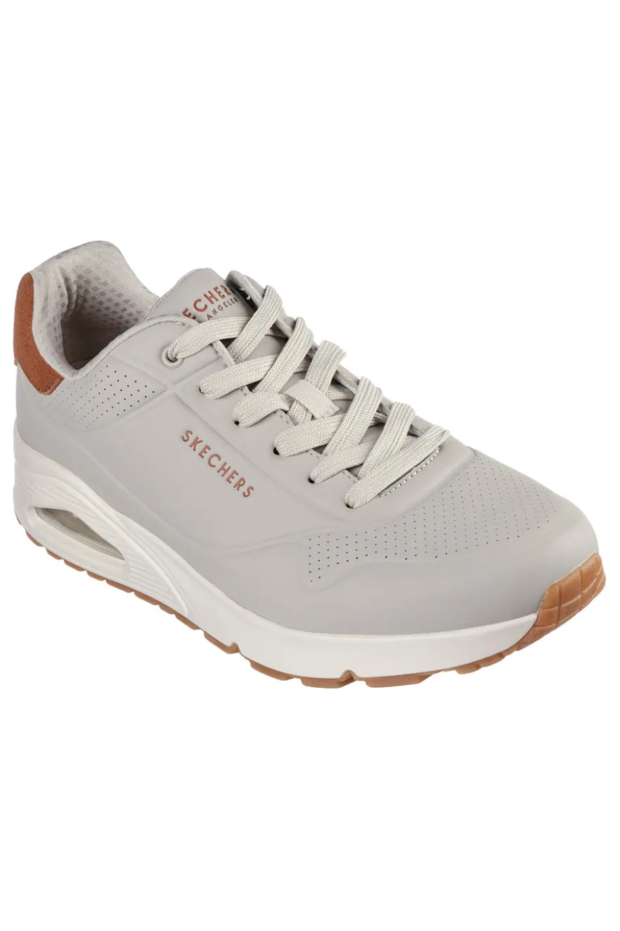 Beigefarbene Skechers Uno Suited On Air-Sneaker