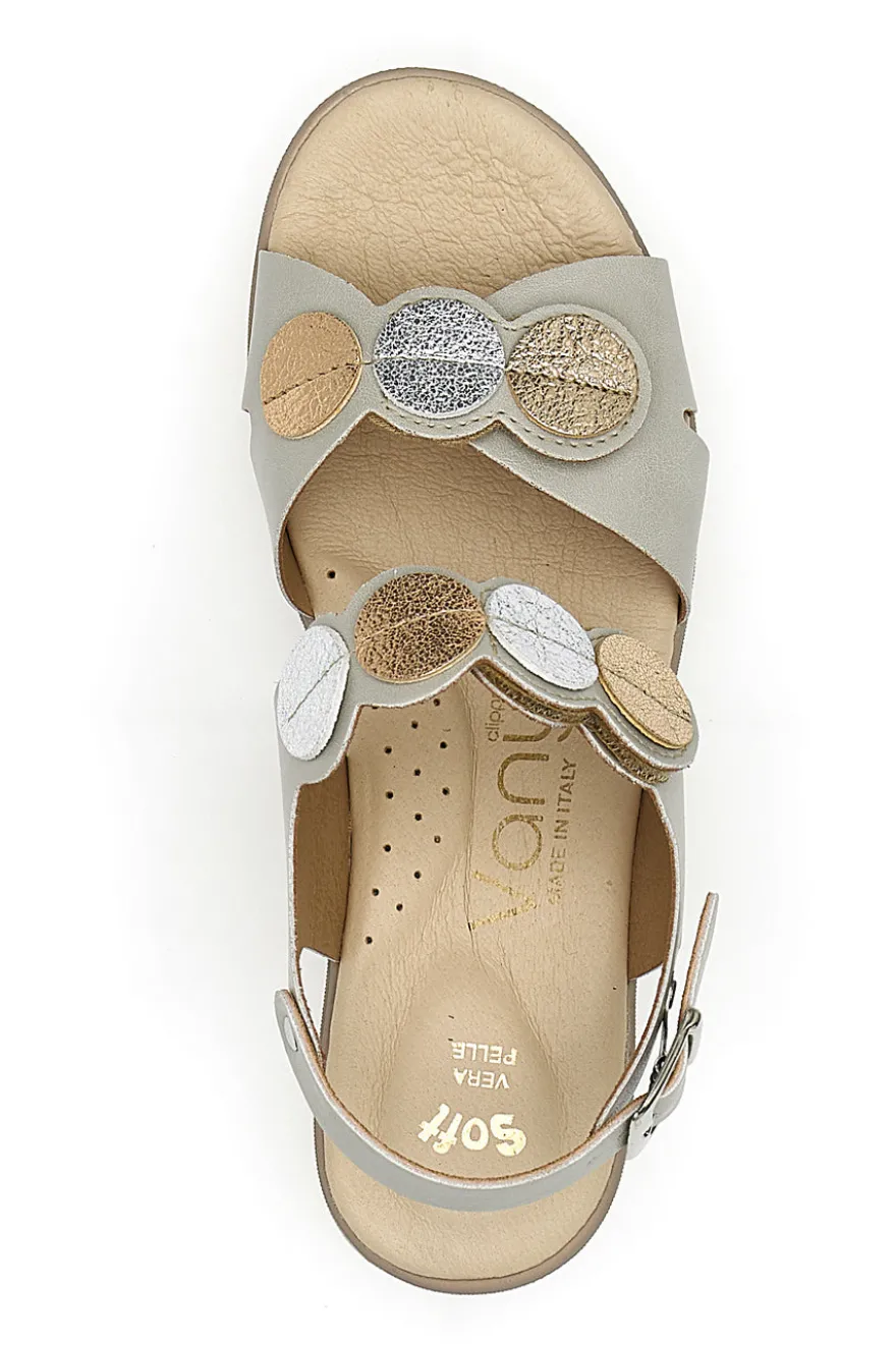 Beigefarbene Slingback-Sandale Vany Clipps 542481