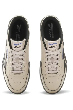 Beigefarbene Sneaker mit Reebok Court Advance-Obermaterial aus Leder