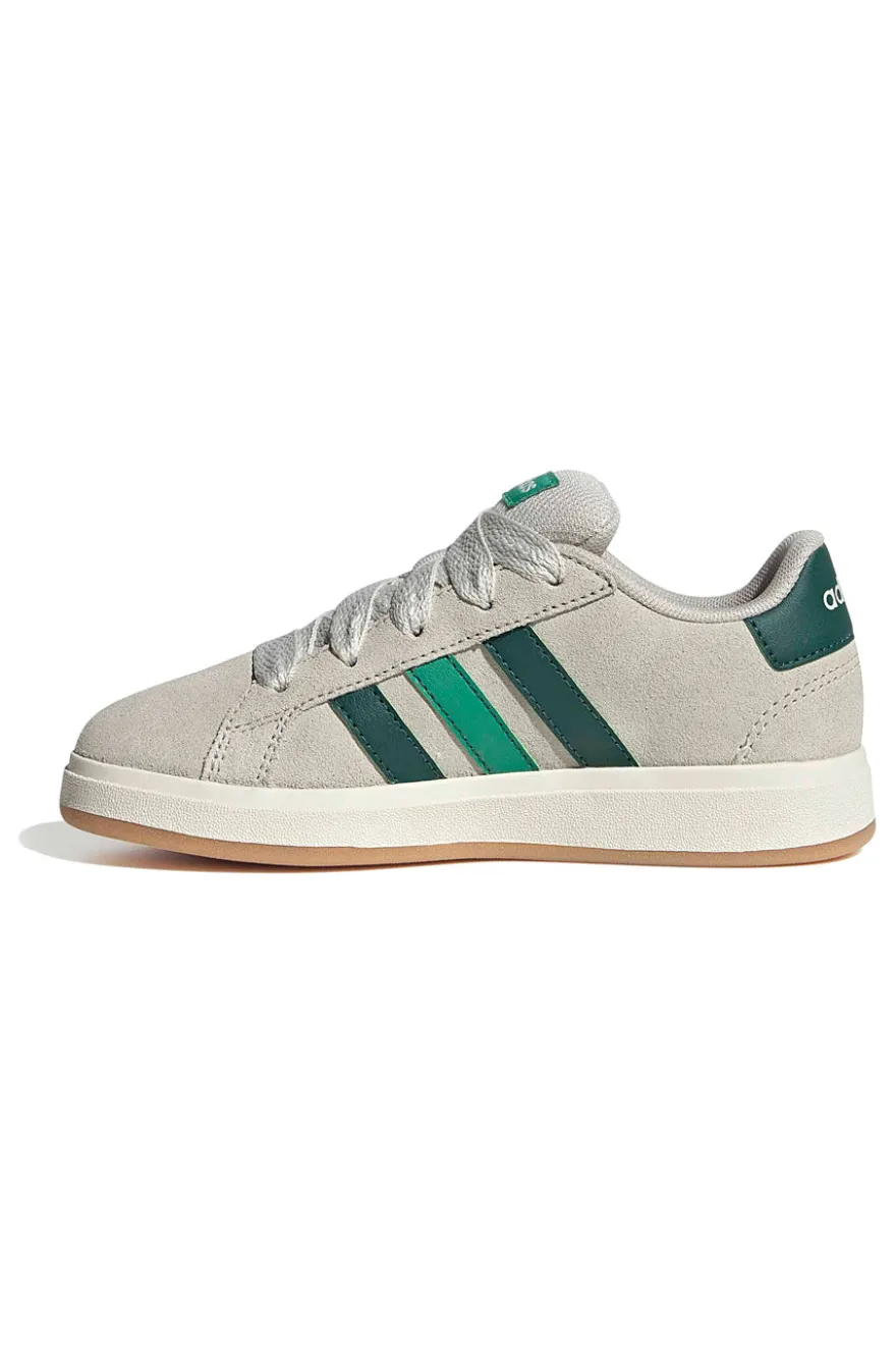 Beigefarbene Sneakers aus Wildleder Adidas Grand Court 00s