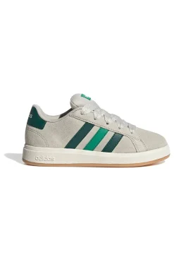 Beigefarbene Sneakers aus Wildleder Adidas Grand Court 00s
