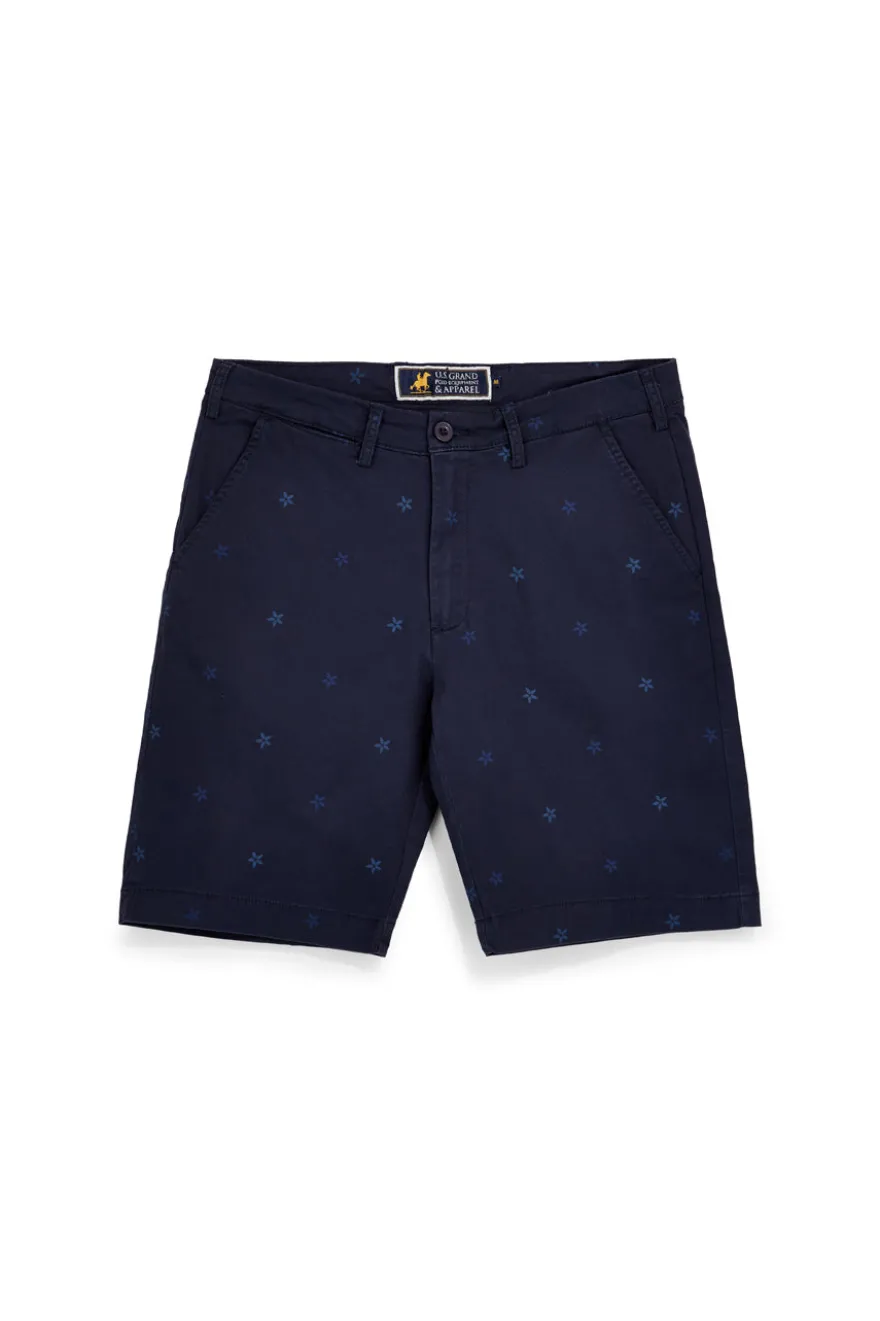 Bermuda blu con fantasia micro stelle U.s.grand polo US61050M