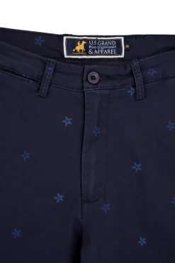Bermuda blu con fantasia micro stelle U.s.grand polo US61050M