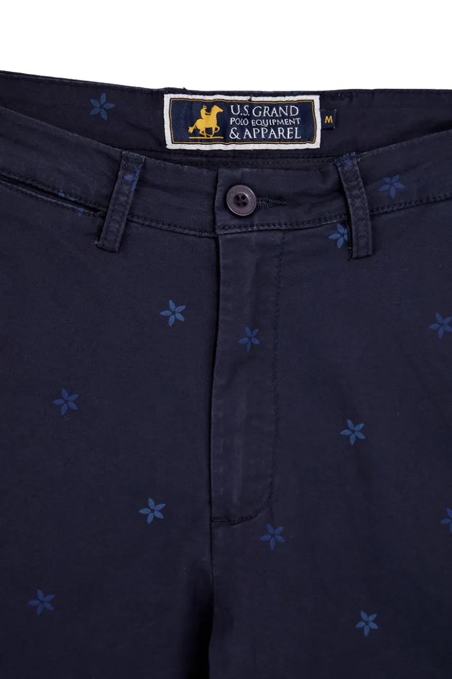 Bermuda blu con fantasia micro stelle U.s.grand polo US61050M