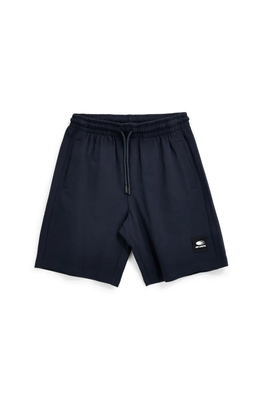 Bermuda blu con stampa laterale e coulisse No limits MABK010S26