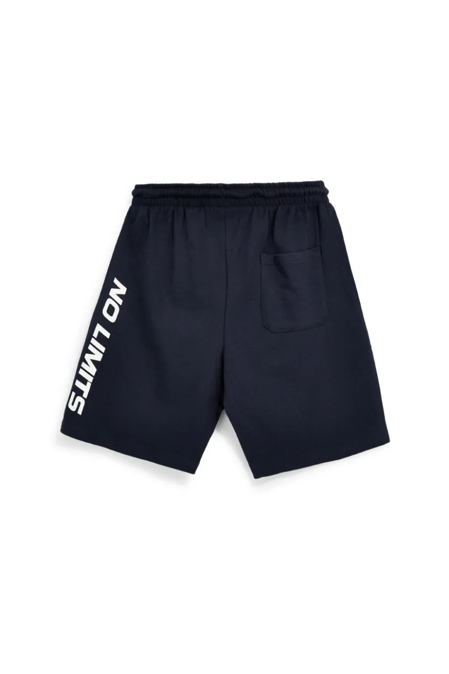 Bermuda blu con stampa laterale e coulisse No limits MABK010S26