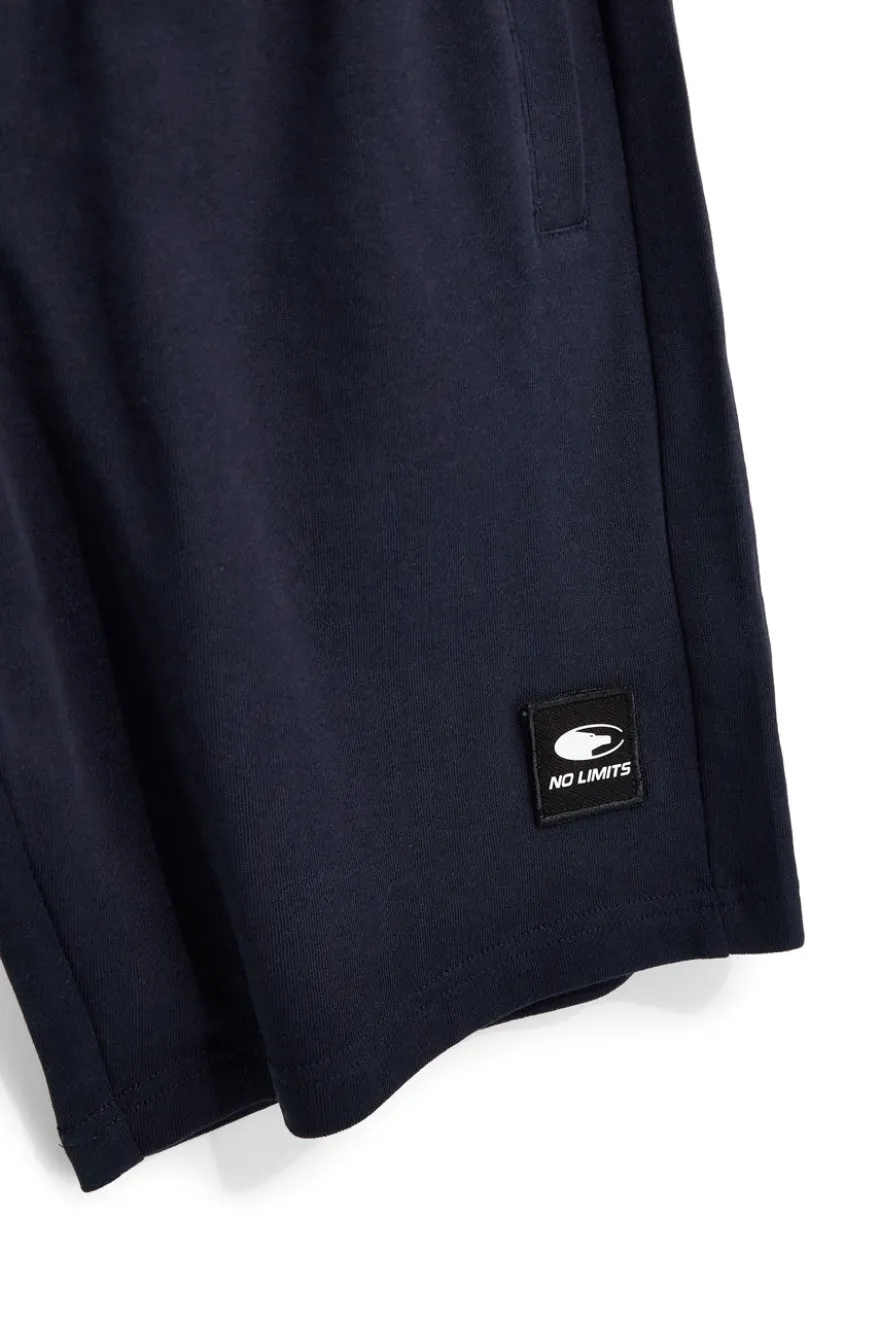 Bermuda blu con stampa laterale e coulisse No limits MABK010S26