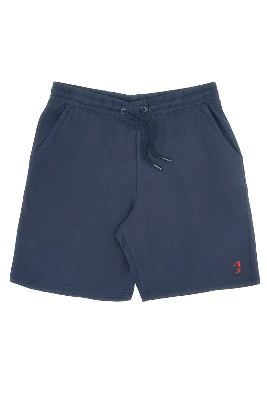 Bermuda blu in cotone con logo ricamato Us golf BE001