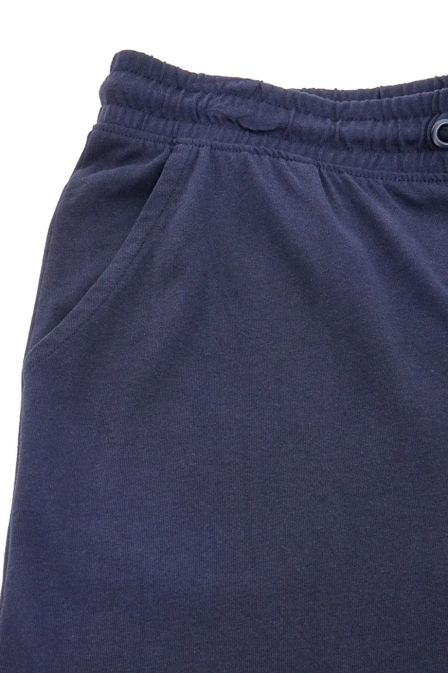 Bermuda blu in cotone con logo ricamato Us golf BE001
