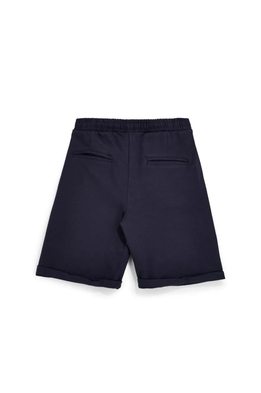 Bermuda blu tessuto in morbida maglia piqué con coulisse Pittarello Tierra pt-m-t-9076