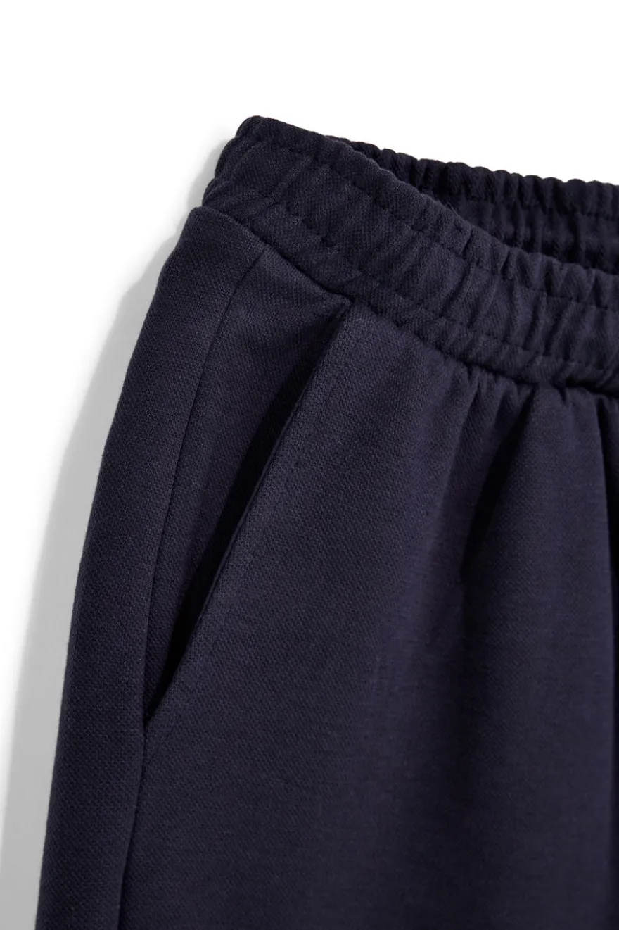 Bermuda blu tessuto in morbida maglia piqué con coulisse Pittarello Tierra pt-m-t-9076